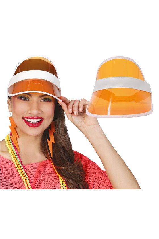 80S VISOR HAT TRANSPARENT ORANGE