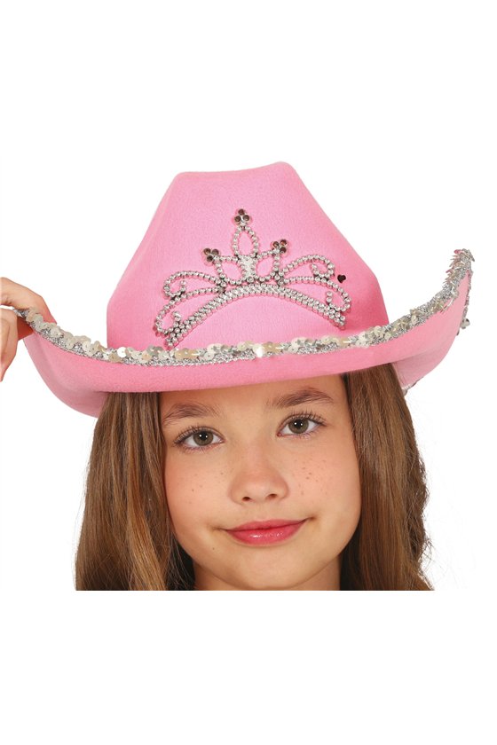 PINK FELT COWBOY HAT, CHILDREN