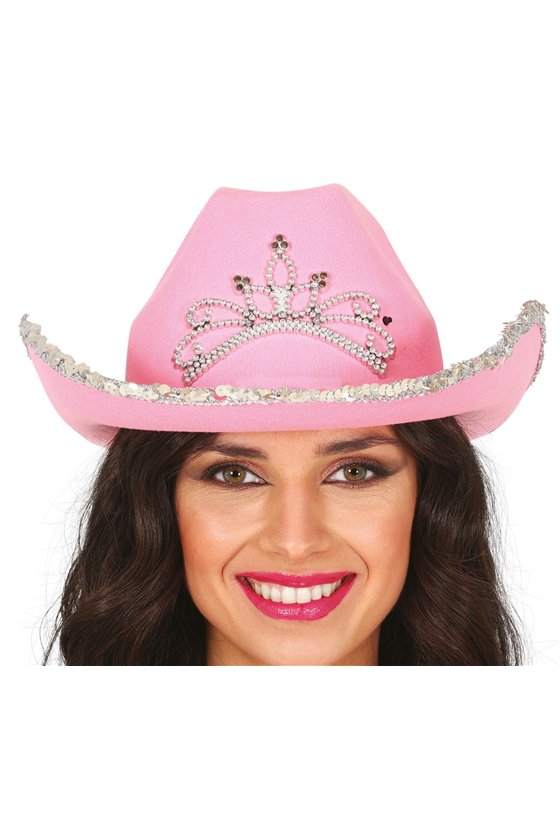 PINK FELT COWBOY HAT, ADULTS