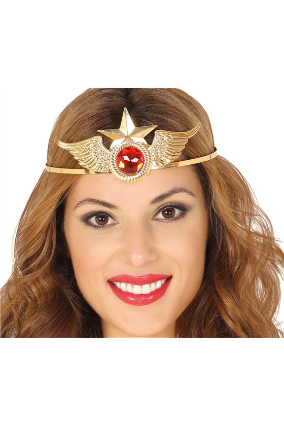 TIARA METAL.GOLD SUPERHEROINE