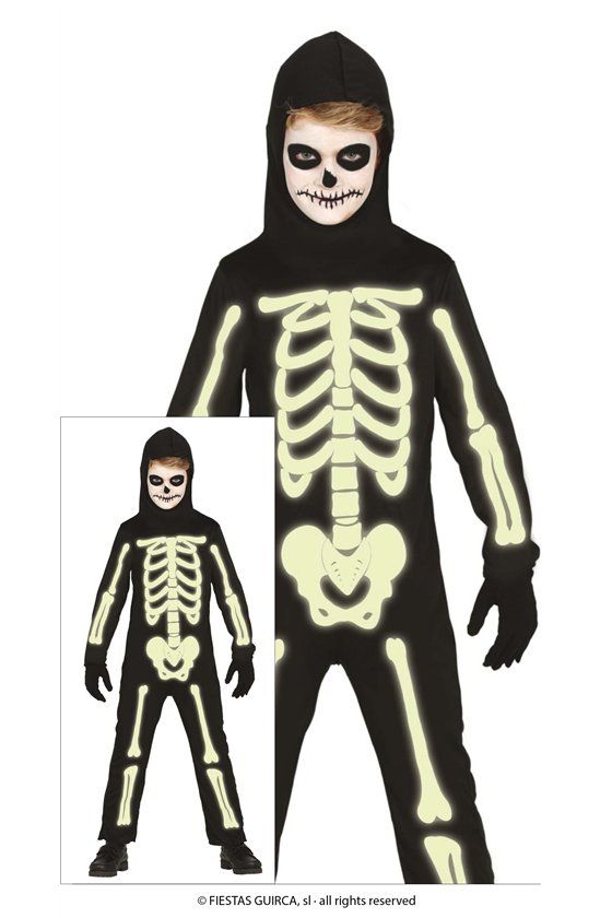 CHILD GLOW IN THE DARK SKELETON 7-9 YEAR