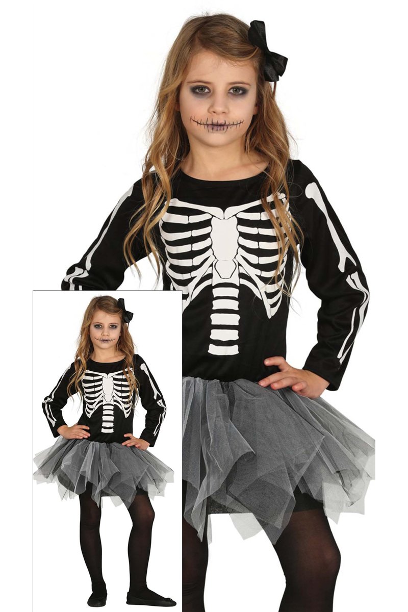 CHILD SKELETON TUTU 7-9 YEARS