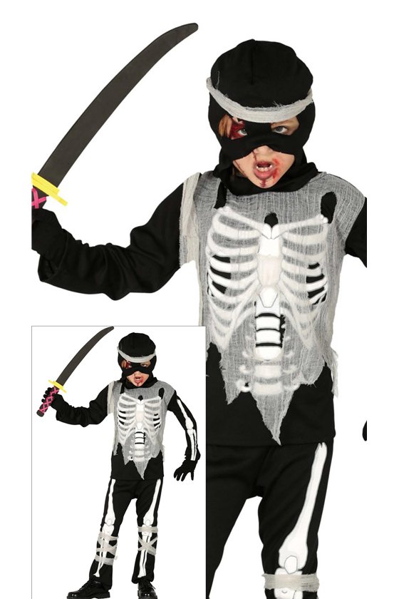CHILD NINJA SKELETON SIZE 3-4 YEARS