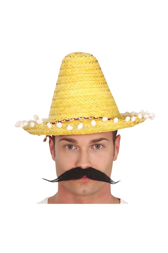 MEXICAN HAT STRAW 33 CMS. YELLOW