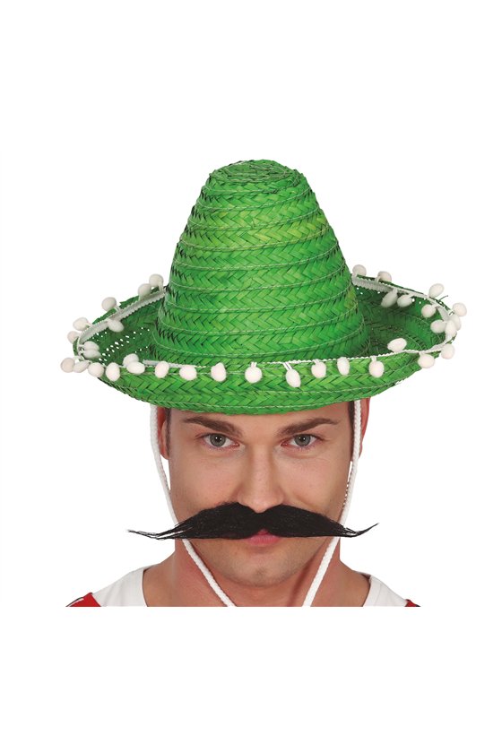 MEXICAN HAT STRAW 33 CMS. GREEN