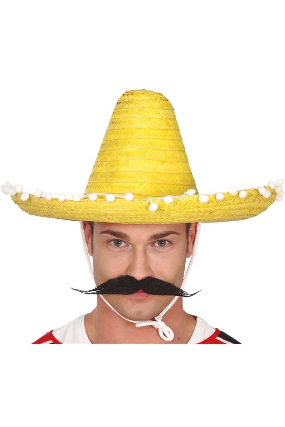 MEXICAN HAT STRAW 45 CMS. YELLOW