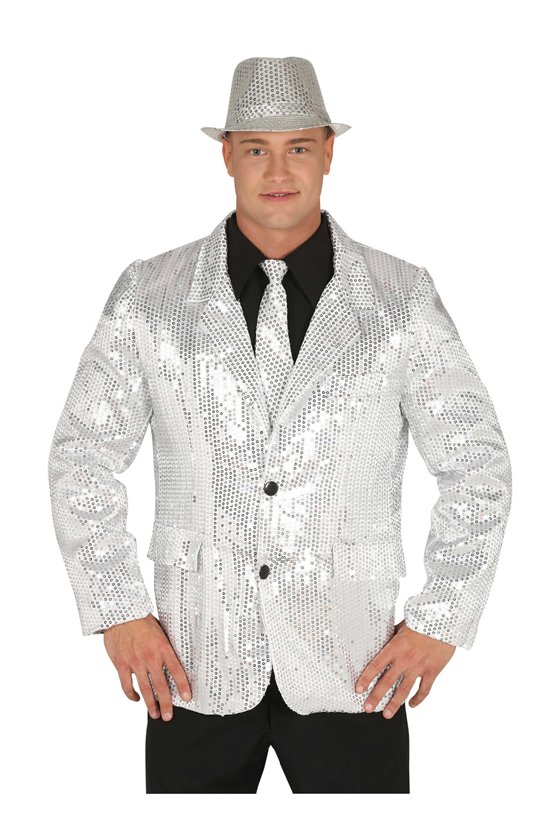 SEQUIN SILVER JACKET, ADULT, 46 - 48 (S)