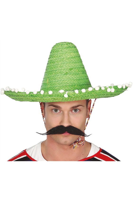 MEXICAN HAT STRAW 45 CMS. GREEN