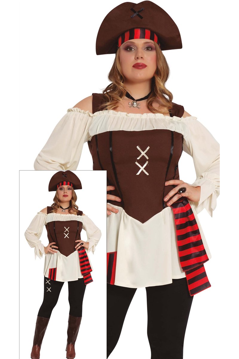 ADULT SEVEN SEAS LADY PIRATE SIZE XL 44