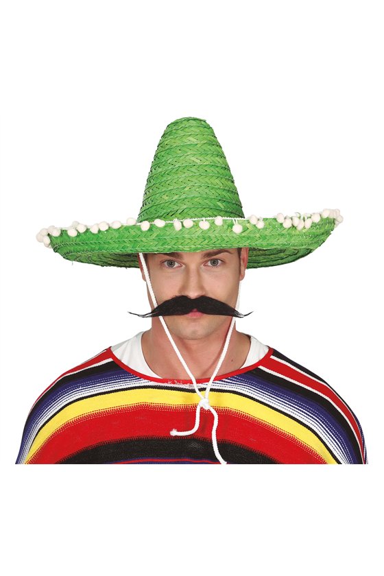 MEXICAN HAT STRAW 50 CMS. GREEN