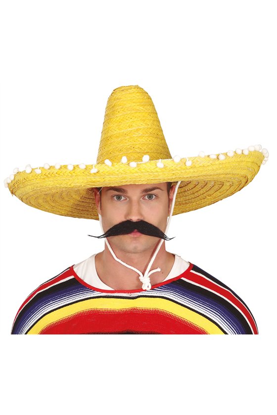 MEXICAN HAT STRAW 60 CMS. YELLOW