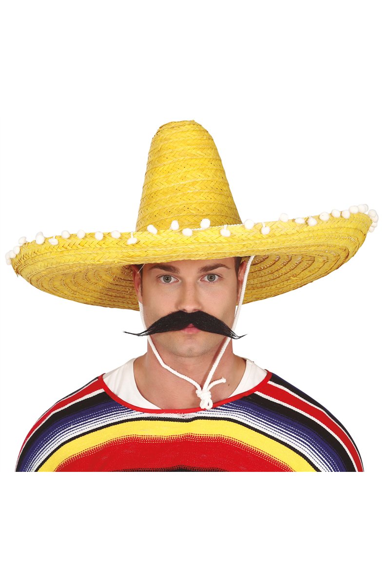 MEXICAN HAT STRAW 60 CMS. YELLOW