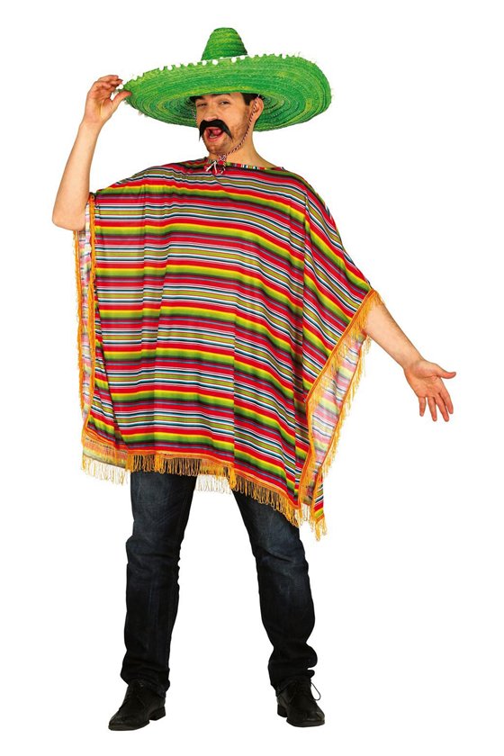 ADULT MEXICAN PONCHO SIZE L 52-54