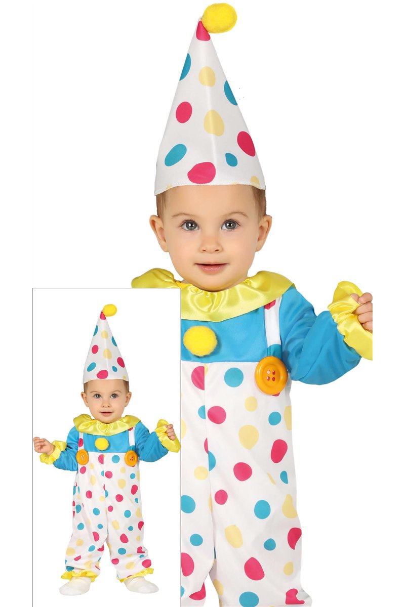 CLOWN WITH SPOTSS BABY SIZE 12-18 MONTHS