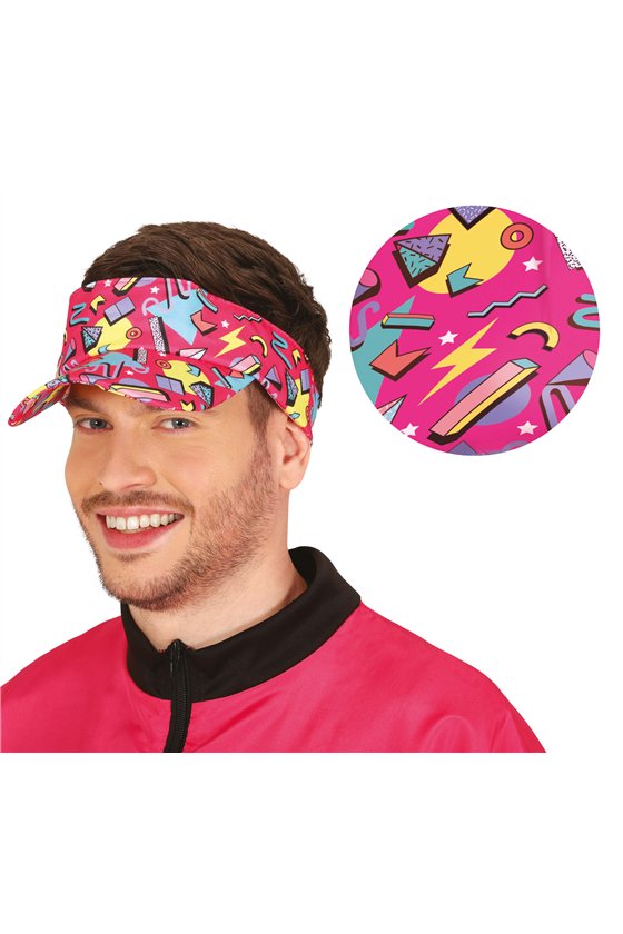 80S PINK VISOR HAT, ADULTS