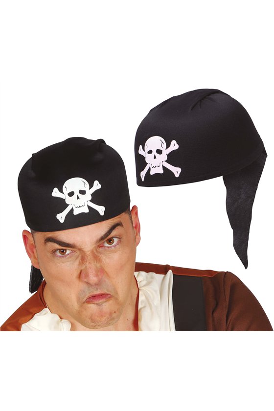 BLACK FABRIC PIRATE HAT